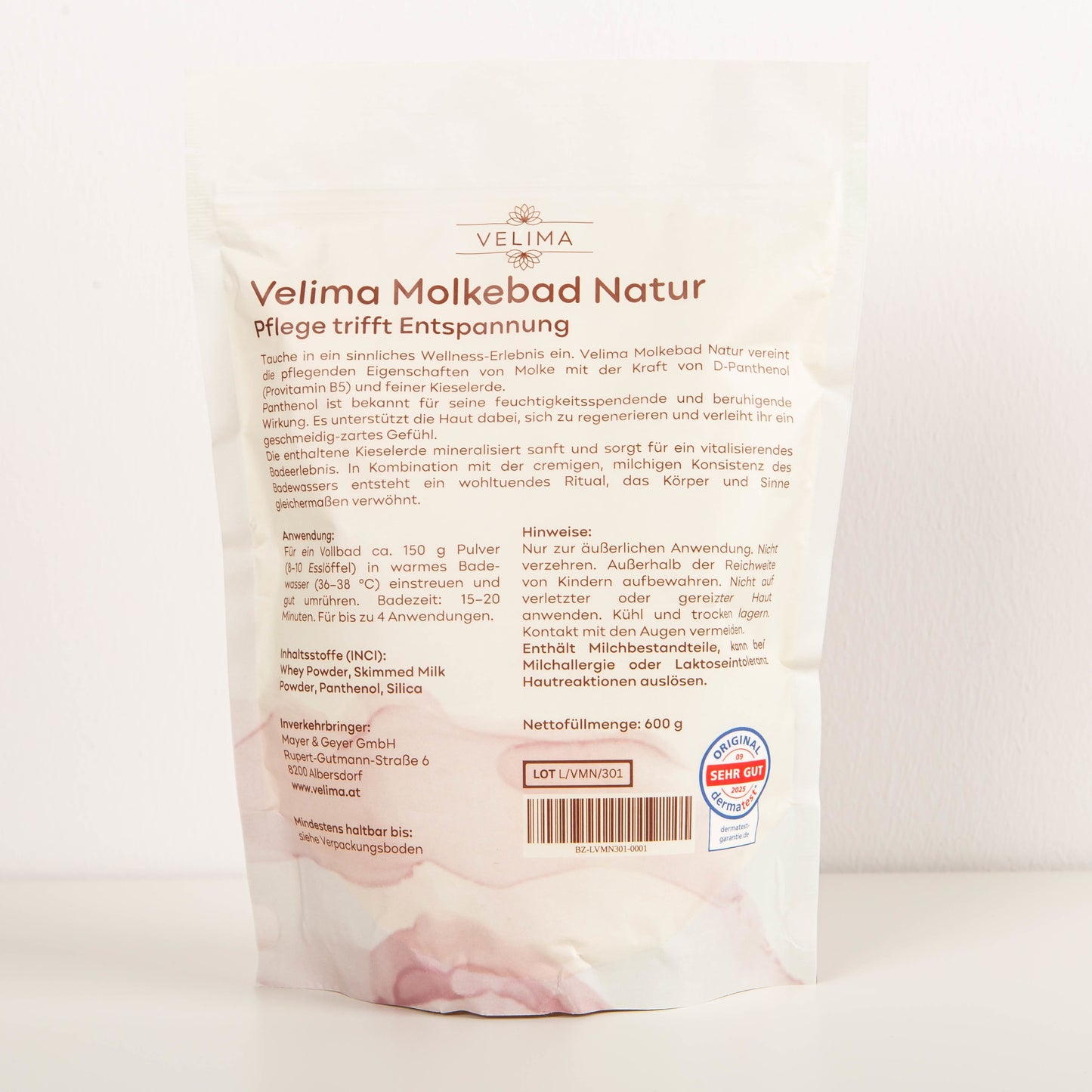 Velima Molkebad Natur 600g
